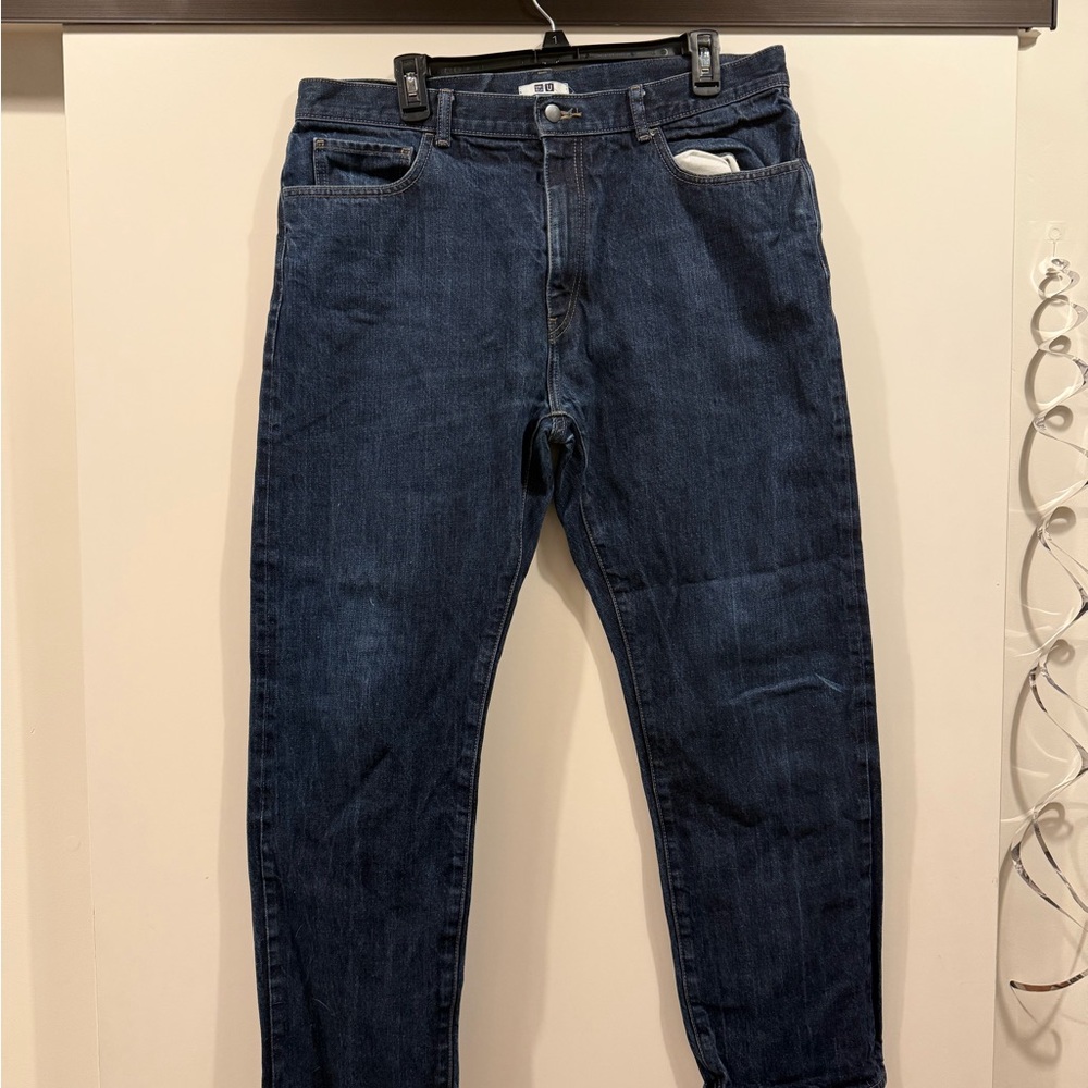 Uniqlo Men's Deep Indigo Relaxed Jeans